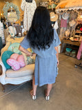 Linen Blend Maxi Dress in Taupe or Navy