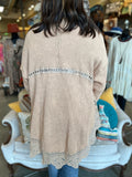 Coffee or Pink Lace Shacket