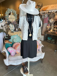 Skort 20" in Black, Brown or Camel