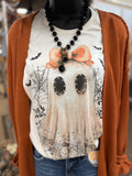 Lace and Bling Ghost Graphic Tee