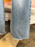 Risen Light Wash Crop Straight Jean