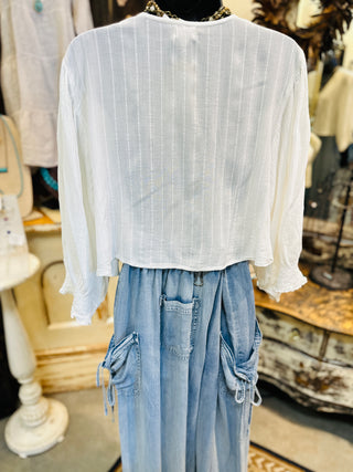 Pol White Whimsy Blouse