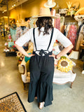 Gauze Overall in Black