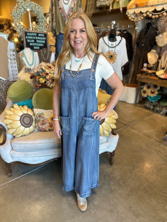 Relaxed Chambray Jumpsuit