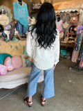 White Daisy Eyelet Gauze Top