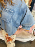 Light Denim Tencel Top