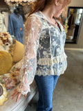 Beige Lace Hoodie