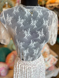 Mesh Lace Short Sleeve Top