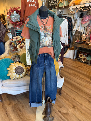 Green Puffer Vest