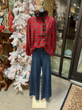 Tartan Christmas Plaid Blouse