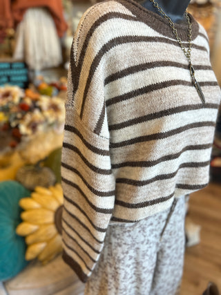 Brown Striped Sweater