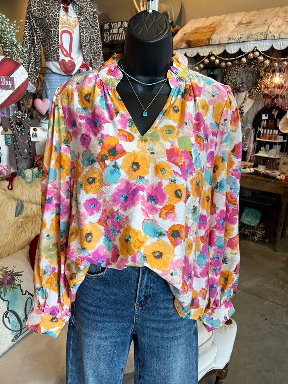 Spring Floral Blouse