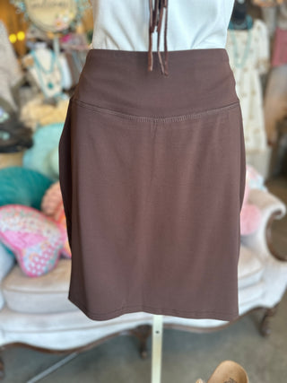 Skort 20" in Black, Brown or Camel
