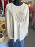 Ecru Eyelet Lace Pullover