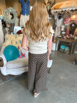 Oatmeal or Pecan Brown Short Sleeve Sweater