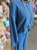 Denim Terry Knit Set