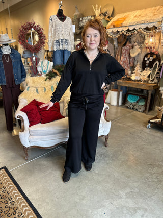 Black Soft Touch Athleisure Set