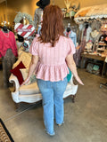 Dusty Rose or Cream Ribbon Top