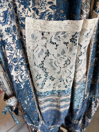 Blue Patchwork Pant