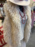 Shaggy Ivory Faux Fur Vest