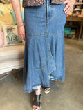 High Low Denim Skirt