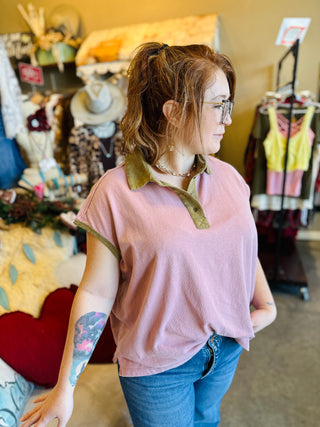 Sugar Magnolia Contrasting Top