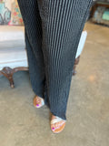 Black Striped Pant