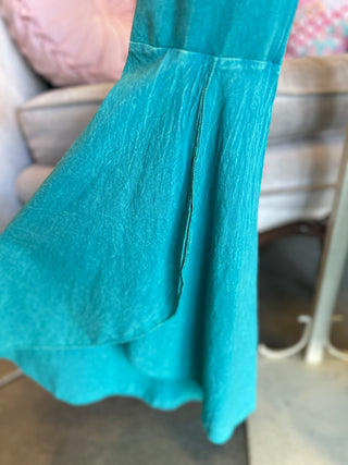 Turquoise or Black Flared Yoga Pant