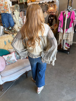 Risen Double Button Crop Jean