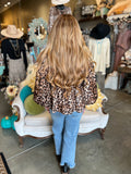 Leopard Peplum Top