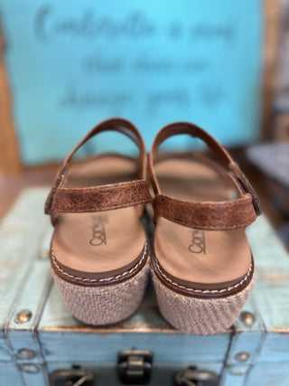 Corkys What About Now Wedge in Black or Cognac
