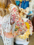 Fall Floral Mesh Top