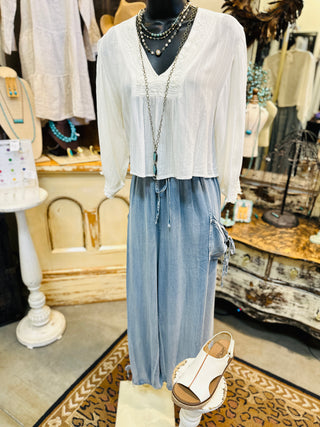 Pol White Whimsy Blouse