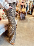 Leopard Print Wide Leg Jean