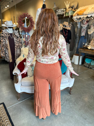 Tiered Pant in Black, Brown and Sienna