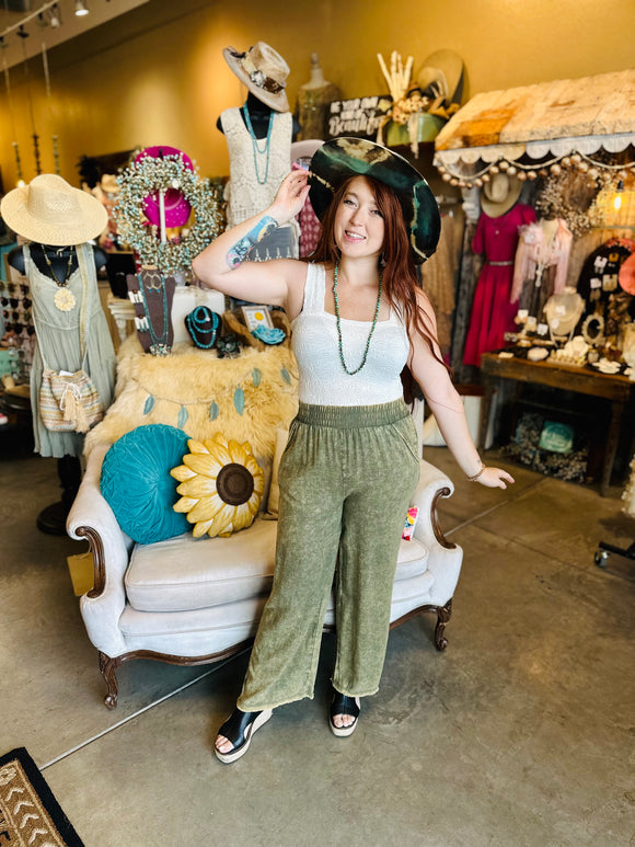 Floral Jacquard Tank Top in Coffee, Ivory, Oatmeal, Jade and Black