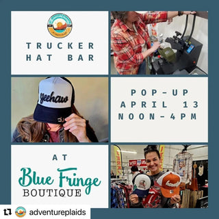 trucker hat bar april 13 2026 at blue fringe boutique