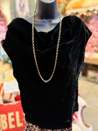 Black or Ivory Velvet Cowl Top