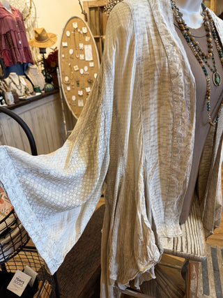 Latte Boho Asymmetrical Kimono