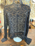 Lace Bell Sleeve Top in Black or Cream
