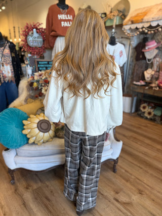Brown, Black and Beige Plaid Trouser