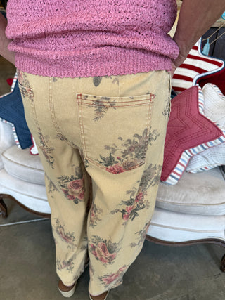 Toast Floral Print Barrel Pant