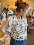 Crochet Vest in Natural
