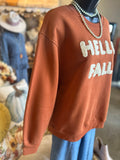 Hello Fall Terry Knit Top