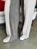 Chocolate Sweater Wide Leg Pant