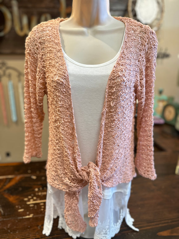 Knit Shrug in Blush or Sand