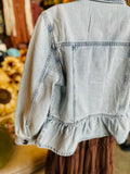 Denim Peplum Jacket