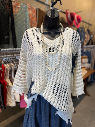 Star Crochet Sweater