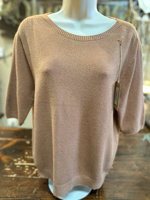 Basic Sweater in Ecru or Camel