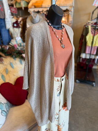 Slouchy Cardigan in Black or Oatmeal